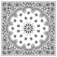 Bandana White Paisley vector