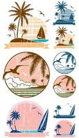 Beach Symbols Set vector