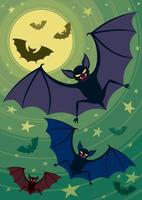 Bats Halloween Background vector