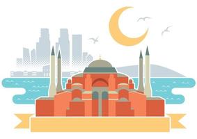 Estanbul mezquita símbolo vector