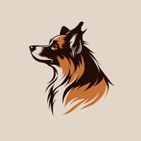 perro cabeza mascota símbolo - juego de azar perro logo elegante elemento para marca - resumen icono símbolos vector