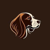 perro cabeza mascota símbolo - juego de azar perro logo elegante elemento para marca - resumen icono símbolos vector