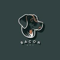 perro cabeza mascota símbolo - juego de azar perro logo elegante elemento para marca - resumen icono símbolos vector