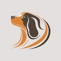 Dog Head Pet Symbol - Gaming Dog Logo Elegant Element for Brand - Abstract Icon Symbols vector