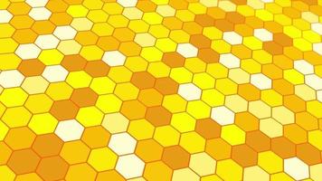 animato astratto modello con geometrico elementi nel giallo-arancione toni pendenza sfondo video