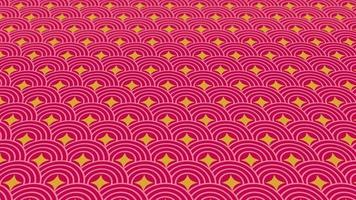 animated abstract pattern with geometric elements in pink-gold tones gradient background video