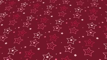 Animated abstract pattern with star geometric elements. red gradient background video