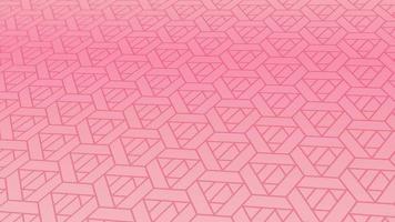 animiert abstrakt Muster mit geometrisch Elemente im Rosa Töne Gradient Hintergrund video