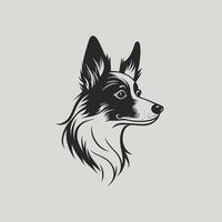 Dog Head Pet Symbol - Gaming Dog Logo Elegant Element for Brand - Abstract Icon Symbols vector