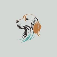 perro cabeza mascota símbolo - juego de azar perro logo elegante elemento para marca - resumen icono símbolos vector