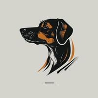 perro cabeza mascota símbolo - juego de azar perro logo elegante elemento para marca - resumen icono símbolos vector