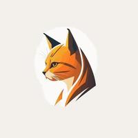 gato cabeza gatito símbolo - juego de azar gato logo elegante elemento para marca - resumen icono símbolos vector