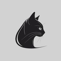 Cat Head Kitten Symbol - Gaming Cat Logo Elegant Element for Brand - Abstract Icon Symbols vector