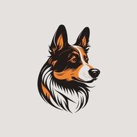 perro cabeza mascota símbolo - juego de azar perro logo elegante elemento para marca - resumen icono símbolos vector