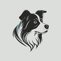 Dog Head Pet Symbol - Gaming Dog Logo Elegant Element for Brand - Abstract Icon Symbols vector