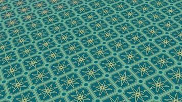 Animated abstract pattern with geometric elements in green tones. gradient background video