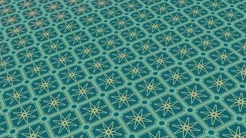 Animated abstract pattern with geometric elements in green tones. gradient background video