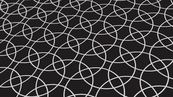 Animated abstract pattern with geometric elements in the form of flowers. gray black gradient background video