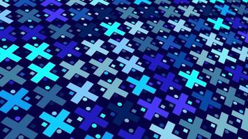 animated abstract pattern with geometric elements in blue tones gradient background video