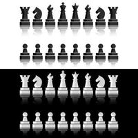 Black chess icons set. board figures. Vector illustration pieces. Nine different objects including king, queen, bishop, knight, rook, pawn.