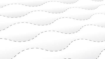 ein abstrakt Muster animiert mit geometrisch Elemente Bildung ein Leder Polster Nähen im ein weiß grau Gradient Hintergrund. video