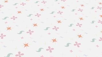 Animated abstract pattern with geometric elements in the form of flowers. pastel color gradient background video