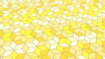 animated abstract pattern with geometric elements in golden yellow tones gradient background video