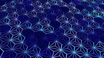 animated abstract pattern with geometric elements in blue tones gradient background video