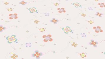 Animated abstract pattern with geometric elements in the form of flowers. pastel color gradient background video