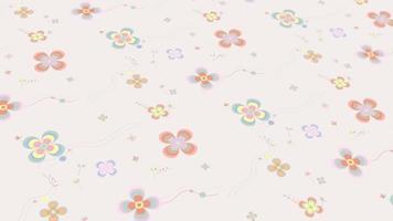 Animated abstract pattern with geometric elements in the form of flowers. pastel color gradient background video