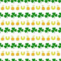 SAINT PATRICK'S DAY seamless pattern with clover vector