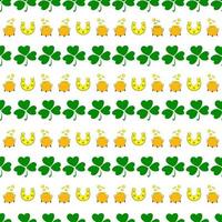 SAINT PATRICK'S DAY seamless pattern with clover vector