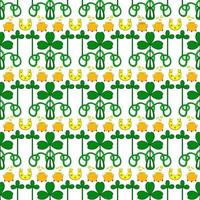 SAINT PATRICK'S DAY seamless pattern with clover vector