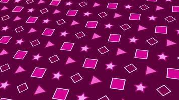 animated abstract pattern with geometric elements in pink tones gradient background video