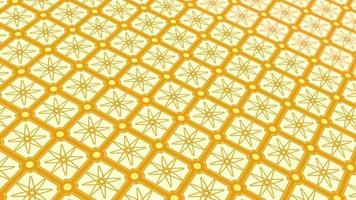 animated abstract pattern with geometric elements in yellow-orange tones gradient background video