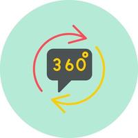 360 Degrees Vector Icon