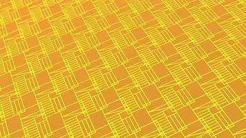 animado abstrato padronizar com geométrico elementos dentro amarelo alaranjado tons gradiente fundo video
