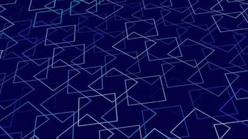 animated abstract pattern with geometric elements in blue tones gradient background video