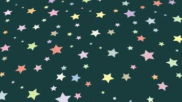 An abstract pattern animated with star-shaped geometric elements in a multicolored gradient background. video