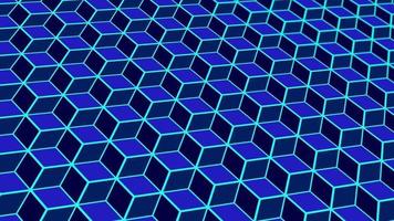 animated abstract pattern with geometric elements in blue tones gradient background video