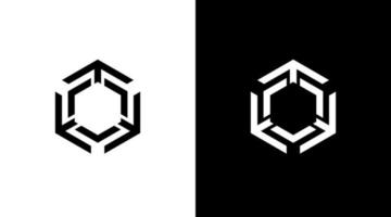 logo hexagon geometric icon illustration style Designs templates vector