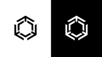 logo hexagon geometric icon illustration style Designs templates vector