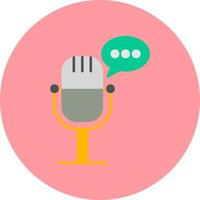 conversacion podcast vector icono