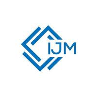 IJM letter logo design on white background. IJM creative circle letter logo concept. IJM letter design. vector