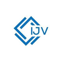 IJV letter logo design on white background. IJV creative circle letter logo concept. IJV letter design. vector