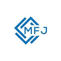 MFJ letter logo design on white background. MFJ creative circle letter logo concept. MFJ letter design. vector