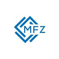MFZ letter logo design on white background. MFZ creative circle letter logo concept. MFZ letter design. vector
