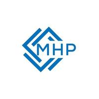 MHP letter logo design on white background. MHP creative circle letter logo concept. MHP letter design. vector