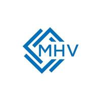 MHV letter logo design on white background. MHV creative circle letter logo concept. MHV letter design. vector