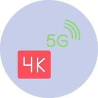 4K Vedio Straming Vector Icon